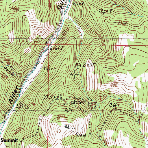 Topographic Map of SE SW Section 13 Mine, MT