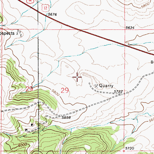 Topographic Map of Copperopolis Mine, MT