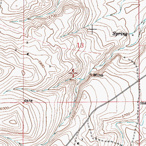 Topographic Map of SE NW Section 24 Mine, MT