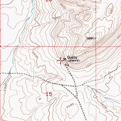 Topographic Map of NW NE Section 15 Mine, MT