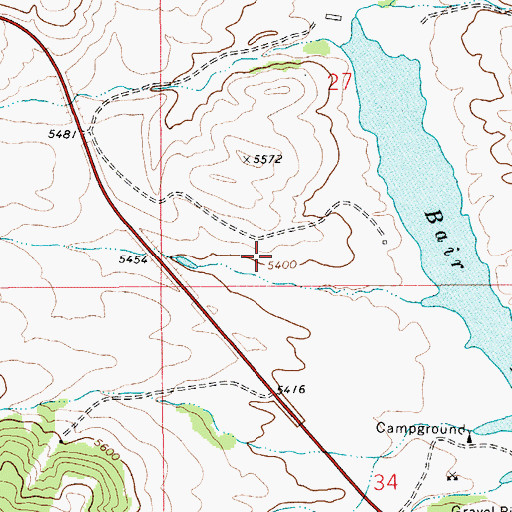 Topographic Map of SW SW Section 27 Mine, MT