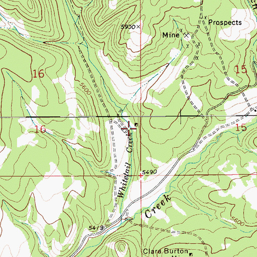 Topographic Map of BCE Number 3959 Mine, MT