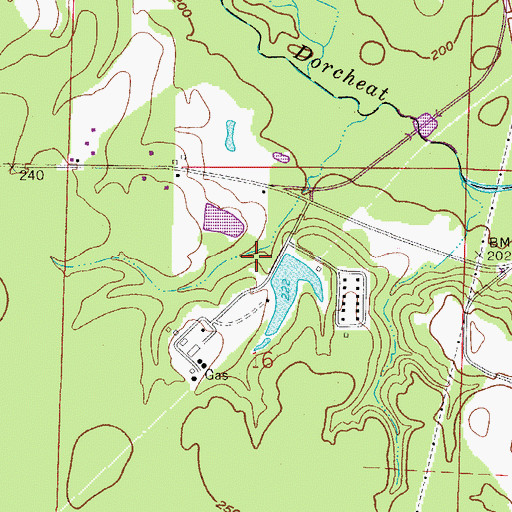 Topographic Map of Arkansas Louisiana Gas Lake, AR