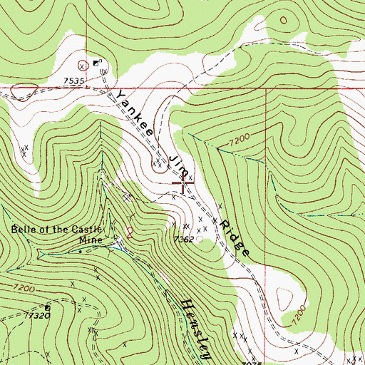 Topographic Map of Golden Eagle Mine, MT