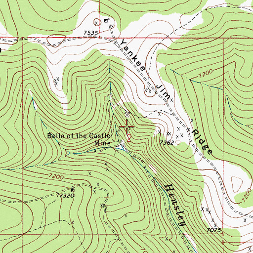 Topographic Map of Morning Star Mine, MT