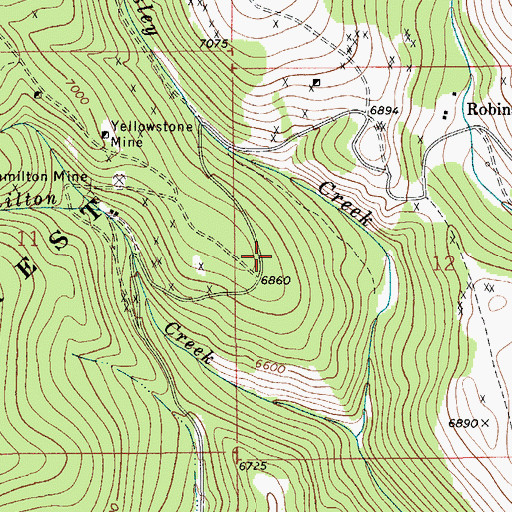 Topographic Map of Compromise Mine, MT