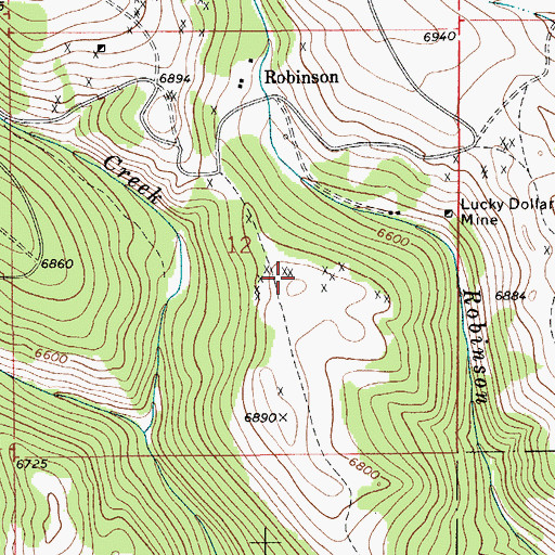 Topographic Map of Homestake Mine, MT