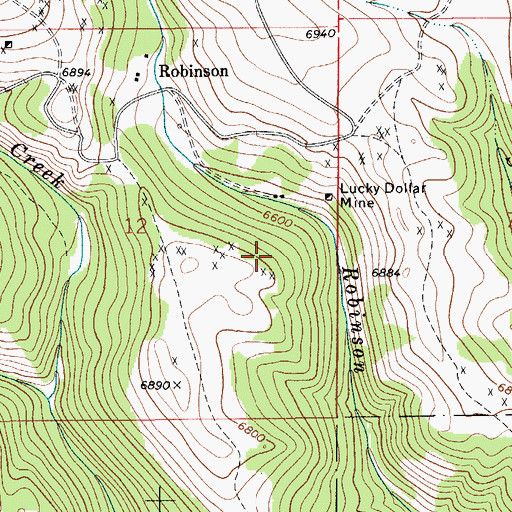 Topographic Map of Silver Star Mine, MT