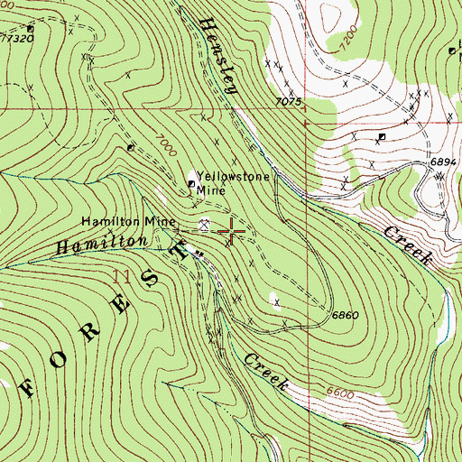 Topographic Map of SE NE Section 11 Mine, MT