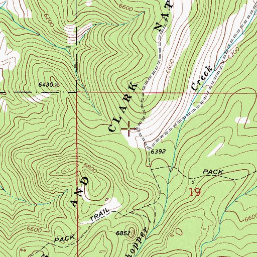Topographic Map of NW NW Section 19 Mine, MT