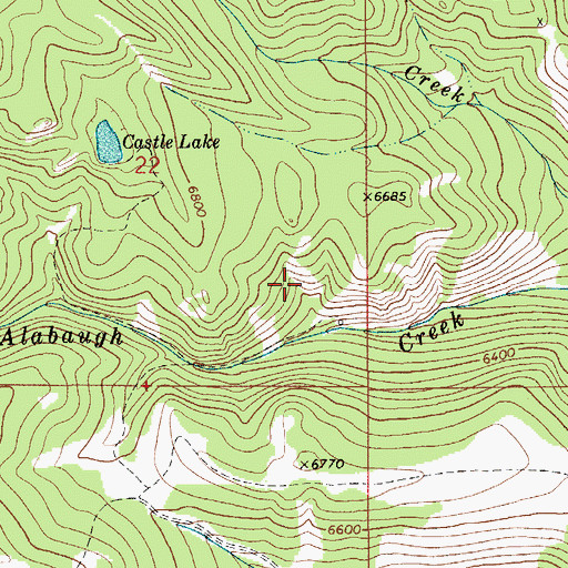 Topographic Map of SE SE Section 22 Mine, MT