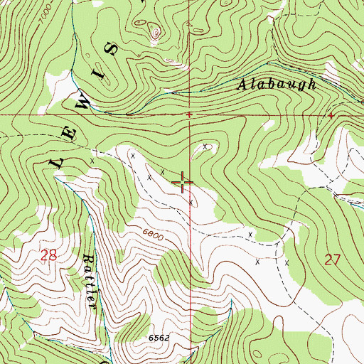Topographic Map of NW NW Section 27 Mine, MT