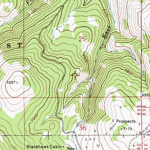 Topographic Map of Waterloo Mine, MT