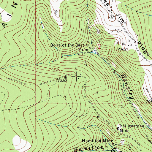 Topographic Map of SE SW Section 2 Mine, MT
