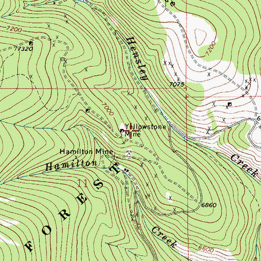Topographic Map of NE NE Section 11 Mine, MT