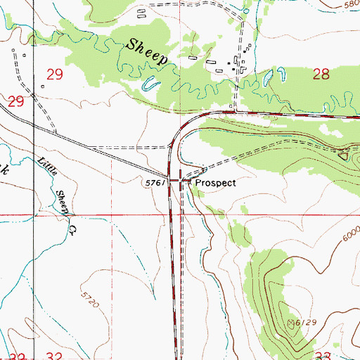Topographic Map of SW SW Section 28 Mine, MT