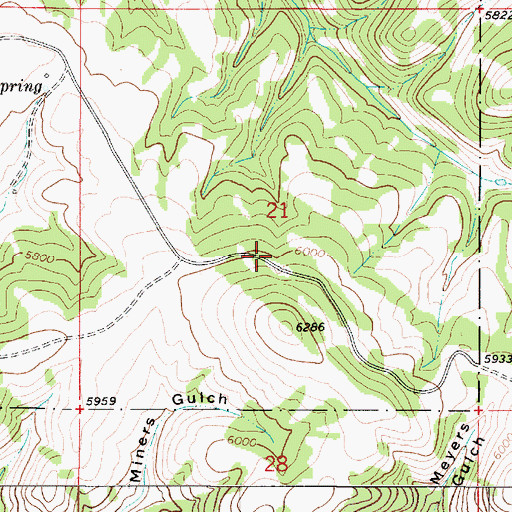 Topographic Map of Bigler Mine, MT