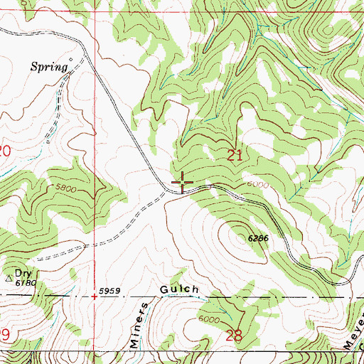 Topographic Map of Snowbank Mine, MT
