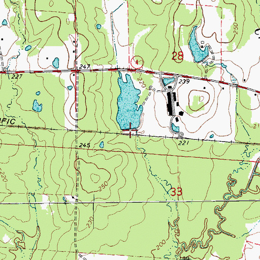 Topographic Map of Dura Craft Lake Dam, AR