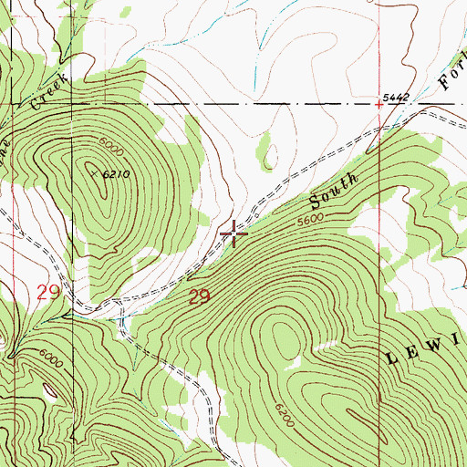 Topographic Map of Lou Ire Mine, MT