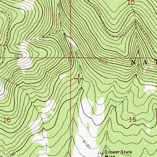 Topographic Map of NW NW Section 15 Mine, MT