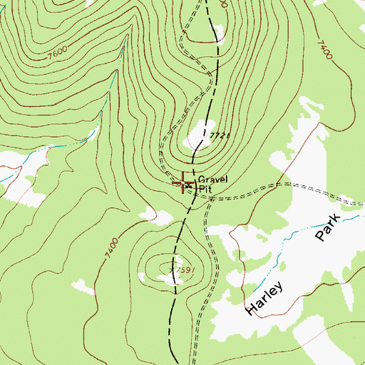 Topographic Map of Rock Pit, MT