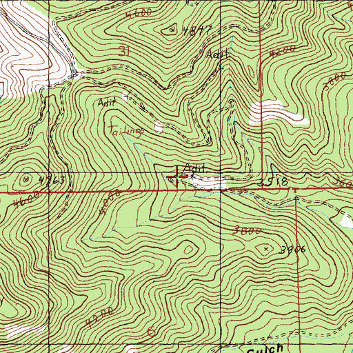 Topographic Map of Nancy Lee Mine, MT