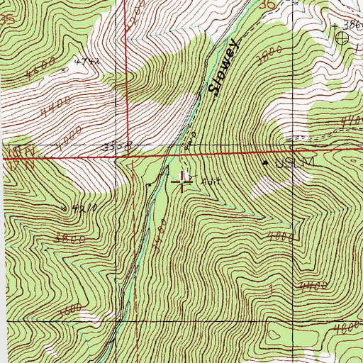 Topographic Map of Little Pittsburg Mine, MT
