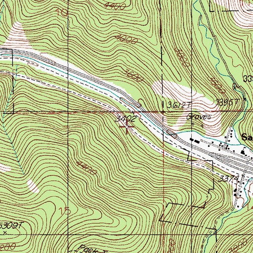 Topographic Map of Boston Colby Mine, MT