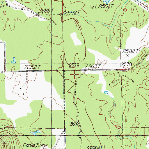 Topographic Map of Borax Creek Mine, MT
