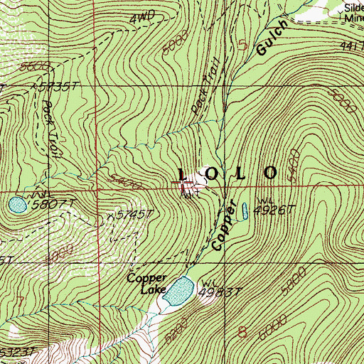 Topographic Map of Upper Amazon-Dixie Mine, MT