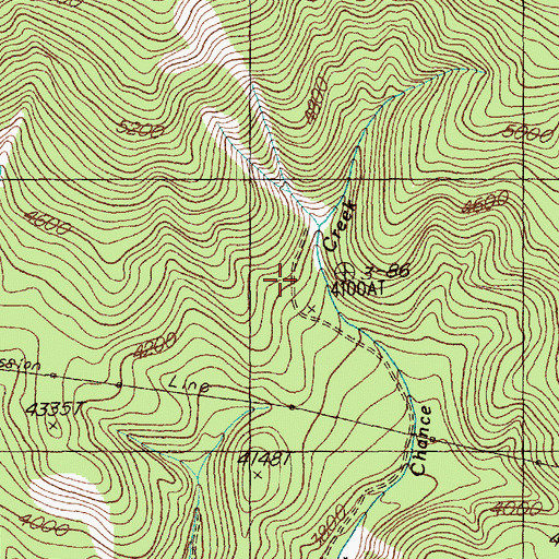 Topographic Map of Last Chance Mine, MT