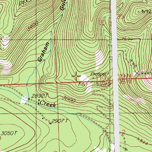 Topographic Map of Spitfire Mine, MT