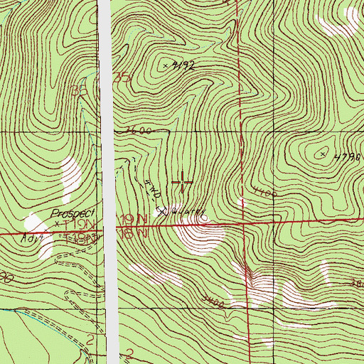 Topographic Map of Seven Mile Creek Mine, MT