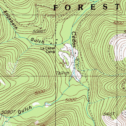 Topographic Map of Superior Mine, MT