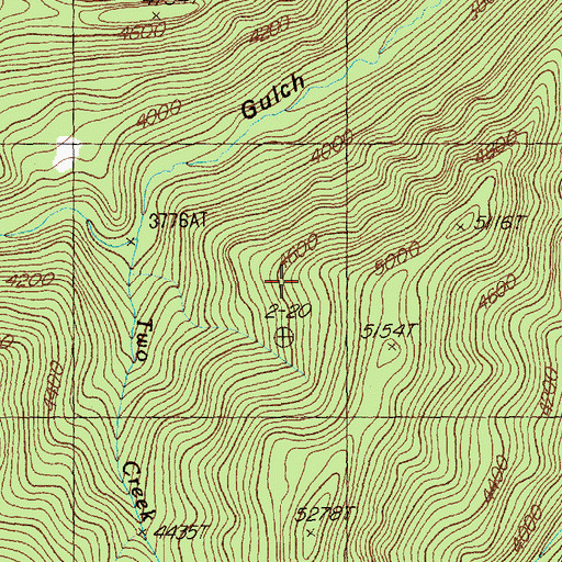 Topographic Map of Amador Mine, MT
