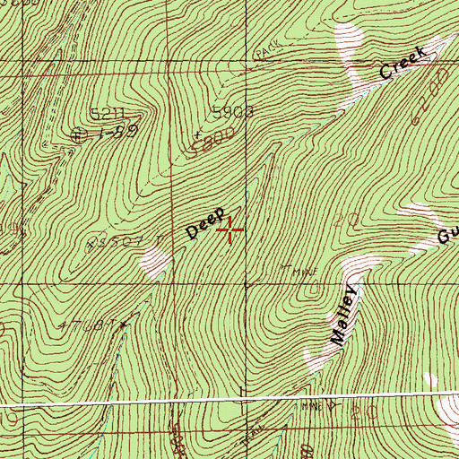 Topographic Map of Lookout Fraction Number 3 Mine, MT