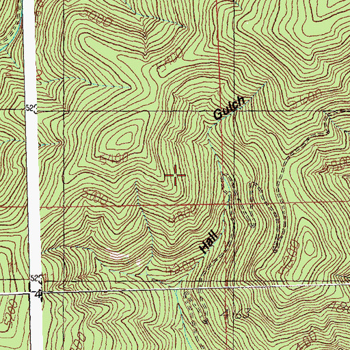 Topographic Map of West Hall Gulch Mine, MT