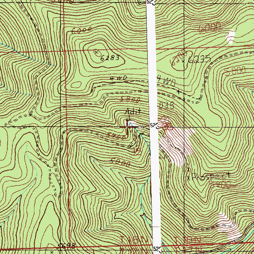Topographic Map of Little Anaconda Mine, MT