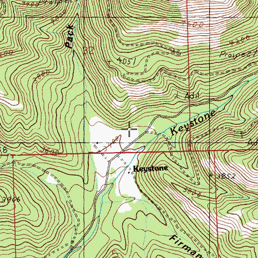 Topographic Map of Santa Rita Mine, MT