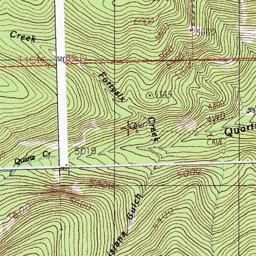 Topographic Map of Triangle Mine, MT