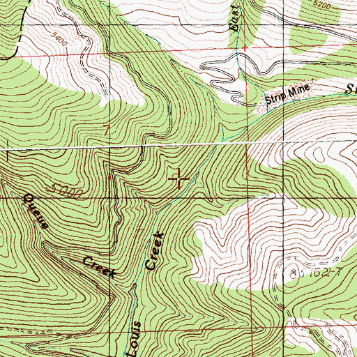 Topographic Map of Frances Copper Mine, MT