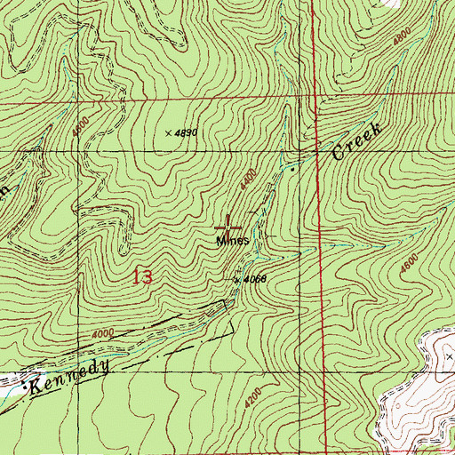 Topographic Map of Lost Cabin Mine, MT