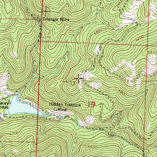Topographic Map of Cascade Mine, MT