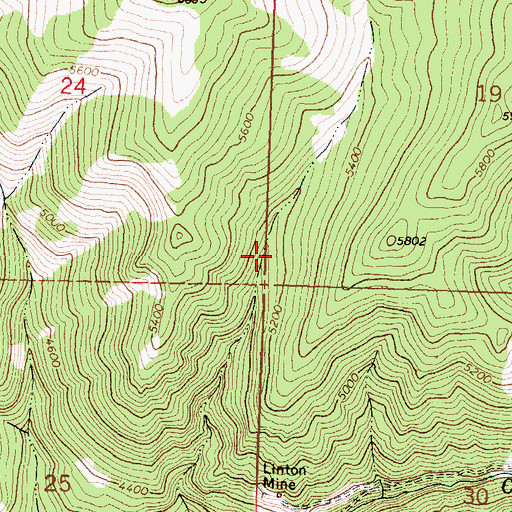Topographic Map of Linton Mine, MT