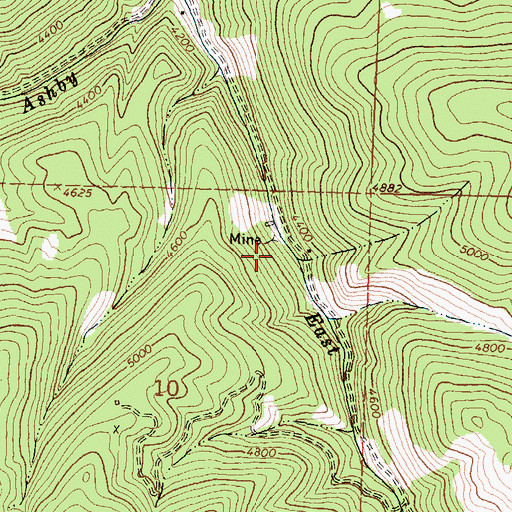 Topographic Map of Charcoal Mine, MT