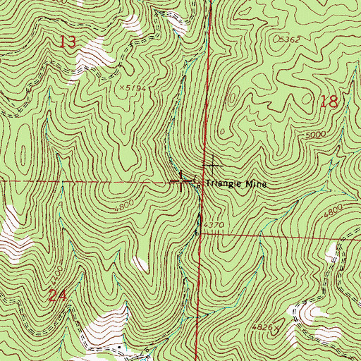 Topographic Map of Martha Mine, MT