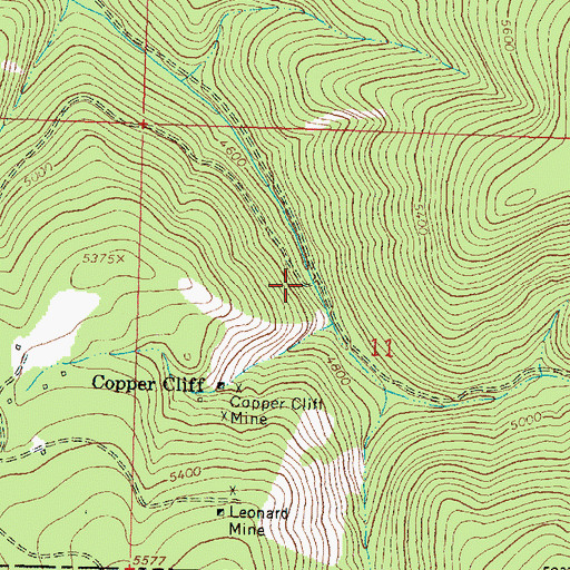 Topographic Map of Frogs Diner Mine, MT