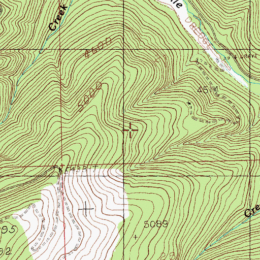 Topographic Map of Ninemile Mine, MT