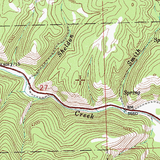 Topographic Map of Upper Lolo Creek Mine, MT